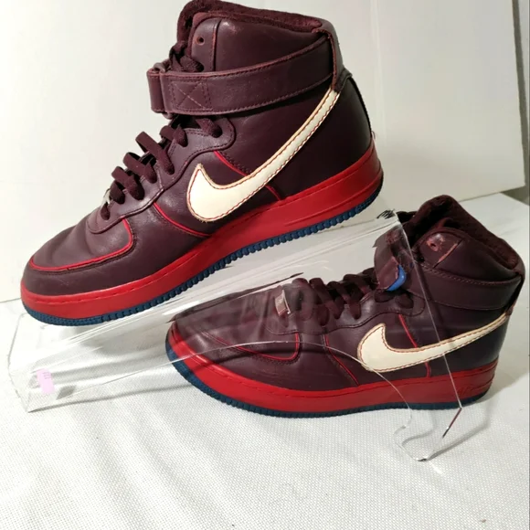 Nike Air Force 1 '07 Low Layers of Love Gym Red Burgundy Crush Men's EUC - Picture 4 of 13